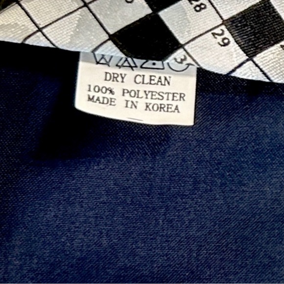 STEVEN HARRIS Crossword Puzzle Neck Tie 59.5”L x 3.75”W Black & White - Picture 7 of 7